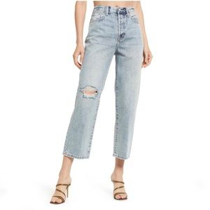 Pistola Cassie Super High Waist Straight Leg Jeans, Peaks Distressed‎
